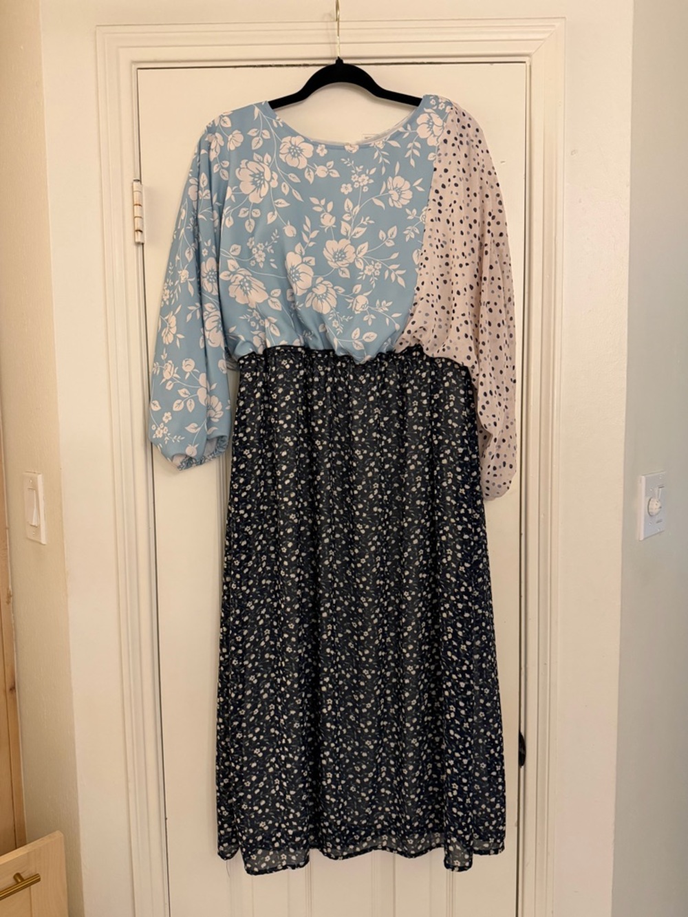 Piper & Scoot Multi Patterned Midi Dress — Size XL